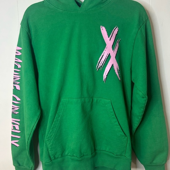 Machine Gun Kelly Green Hoodie, size small, official concert merch - Picture 2 of 7